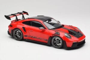 Porsche 911 992 GT3 RS Guards Red & Silver Wheels Weissach Package Minichamps 1:18 153062246 Diecast - image 4 of 6