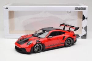 Porsche 911 992 GT3 RS Guards Red & Silver Wheels Weissach Package Minichamps 1:18 153062246 Diecast - image 6 of 6