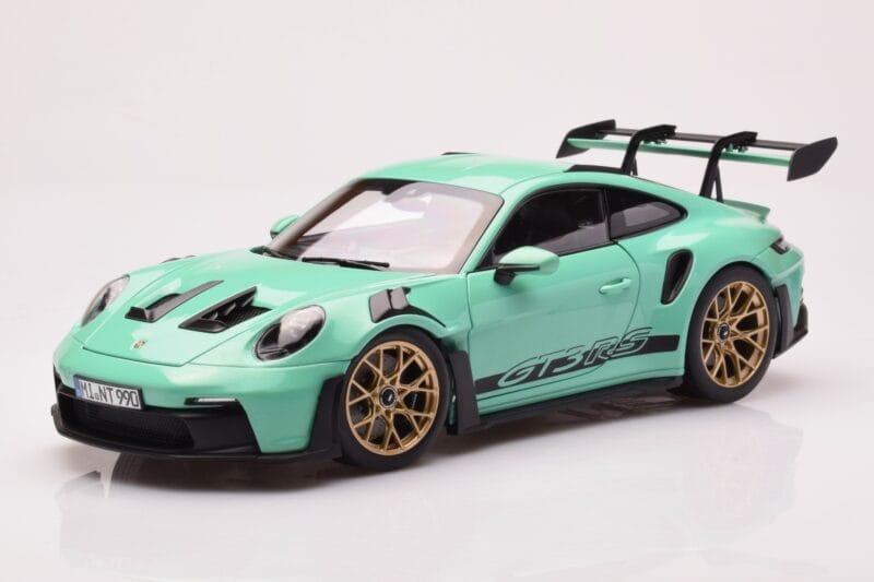 Porsche 911 992 GT3 RS Mint Green Norev 1:18 187362 Diecast