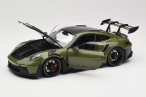 Porsche 911 992 GT3 RS Nato Olive & Black Wheels Minichamps 1:18 110062027 Diecast - image 2 of 8