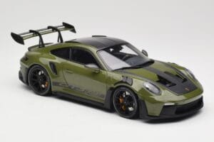 Porsche 911 992 GT3 RS Nato Olive & Black Wheels Minichamps 1:18 110062027 Diecast - image 6 of 8