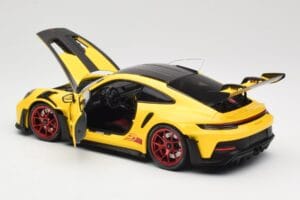 Porsche 911 992 GT3 RS Racing Yellow Weissach Package & Red Wheels Minichamps 1:18 110062025 Diecast - image 5 of 8