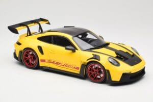Porsche 911 992 GT3 RS Racing Yellow Weissach Package & Red Wheels Minichamps 1:18 110062025 Diecast - image 6 of 8