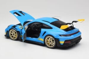 Porsche 911 992 GT3 RS Shark Blue & Yellow Decor Concept Minichamps 1:18 911992001 Diecast - image 5 of 8