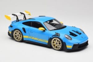 Porsche 911 992 GT3 RS Shark Blue & Yellow Decor Concept Minichamps 1:18 911992001 Diecast - image 6 of 8