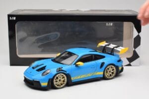 Porsche 911 992 GT3 RS Shark Blue & Yellow Decor Concept Minichamps 1:18 911992001 Diecast - image 8 of 8