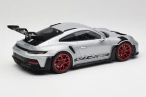 Porsche 911 992 GT3 RS Silver & Red Wheels Minichamps 1:18 153062241 Diecast - image 2 of 6