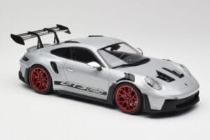 Porsche 911 992 GT3 RS Silver & Red Wheels Minichamps 1:18 153062241 Diecast - image 4 of 6