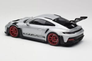 Porsche 911 992 GT3 RS Silver & Red Wheels Minichamps 1:18 153062241 Diecast - image 5 of 6