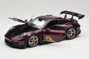 Porsche 911 992 GT3 RS Ultraviolet & Silver Wheels Minichamps 1:18 110062029 Diecast - image 2 of 8