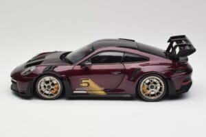 Porsche 911 992 GT3 RS Ultraviolet & Silver Wheels Minichamps 1:18 110062029 Diecast - image 4 of 8