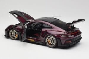 Porsche 911 992 GT3 RS Ultraviolet & Silver Wheels Minichamps 1:18 110062029 Diecast - image 5 of 8