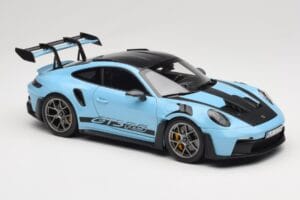 Porsche 911 992 GT3 RS Weissach Pack Gulf Blue Norev 1:18 187367 Diecast - image 6 of 8