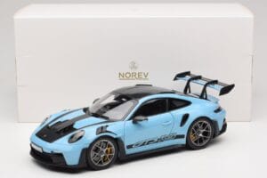 Porsche 911 992 GT3 RS Weissach Pack Gulf Blue Norev 1:18 187367 Diecast - image 8 of 8
