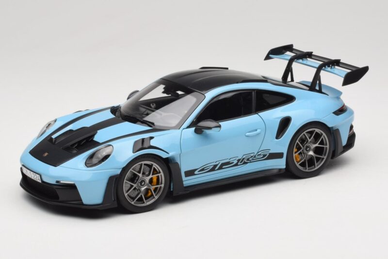 Porsche 911 992 GT3 RS Weissach Pack Gulf Blue Norev 1:18 Porsche 911 992 GT3 RS Weissach Pack Gulf Blue Norev 1:18 187367 Diecast