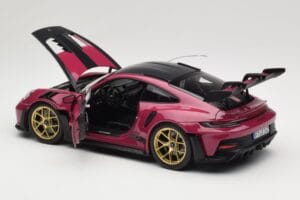 Porsche 911 992 GT3 RS Weissach Package Ruby Star Norev 1:18 187370 Diecast - image 5 of 8