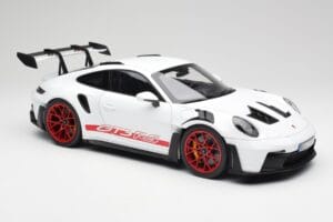 Porsche 911 992 GT3 RS White & Pyro Red Norev 1:12 127530 Diecast - image 4 of 6
