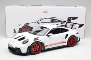 Porsche 911 992 GT3 RS White & Pyro Red Norev 1:12 127530 Diecast - image 6 of 6