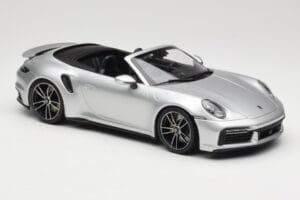 Porsche 911 992 Turbo S Cabriolet Silver Minichamps 1:18 155069082 Diecast - image 4 of 6