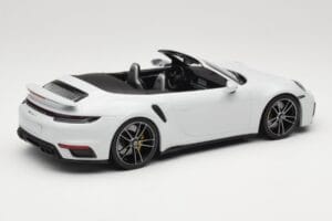 Porsche 911 992 Turbo S Cabriolet White Metallic Minichamps 1:18 155069080 Diecast - image 2 of 6