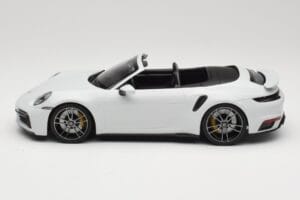 Porsche 911 992 Turbo S Cabriolet White Metallic Minichamps 1:18 155069080 Diecast - image 3 of 6