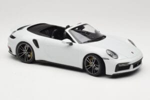 Porsche 911 992 Turbo S Cabriolet White Metallic Minichamps 1:18 155069080 Diecast - image 4 of 6