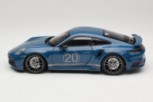 Porsche 911 992 Turbo S Coupe Sport Design Blue Minichamps 1:18 113069073 Diecast - image 4 of 8