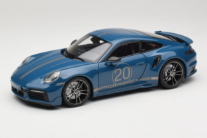 Porsche 911 992 Turbo S Coupe Sport Design Blue Minichamps 1:18 113069073 Diecast