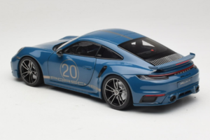 Porsche 911 992 Turbo S Coupe Sport Design Blue Minichamps 1:18 113069073 Diecast - image 7 of 8