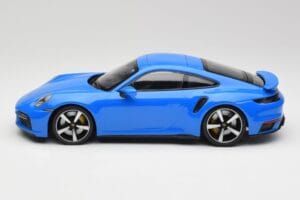 Porsche 911 992 Turbo S Gentian Blue Minichamps 1:18 155069074 Diecast - image 3 of 6