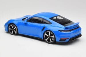 Porsche 911 992 Turbo S Gentian Blue Minichamps 1:18 155069074 Diecast - image 5 of 6