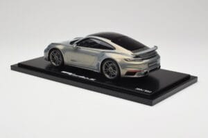 Porsche 911 Turbo S 992 Silver Bamboo Chromaflire With Display Case Spark 1:18 WAP0219100RTSS Resin - image 5 of 7
