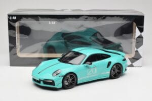 Porsche 911 992 Turbo S Sport Design Package Racing Green Minichamps 1:18 155069175 Diecast - image 6 of 6