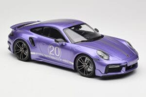 Porsche 911 992 Turbo S Sport Design Package Viola Metallic Minichamps 1:18 155069174 Diecast - image 4 of 6