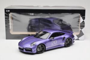 Porsche 911 992 Turbo S Sport Design Package Viola Metallic Minichamps 1:18 155069174 Diecast - image 6 of 6