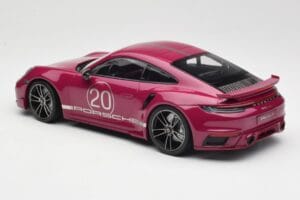 Porsche 911 992 Turbo S with Sport Design Package Red Minichamps 1:18 155069172 Diecast - image 5 of 6