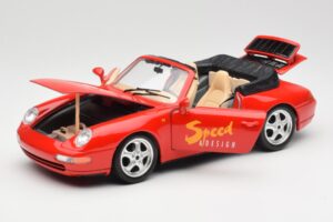 Porsche 911 993 Carrera Cabriolet Red Bburago 1:18 3090 Diecast - image 2 of 8