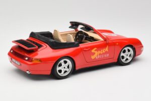 Porsche 911 993 Carrera Cabriolet Red Bburago 1:18 3090 Diecast - image 3 of 8