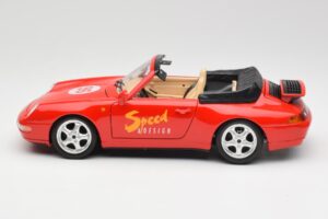 Porsche 911 993 Carrera Cabriolet Red Bburago 1:18 3090 Diecast - image 4 of 8
