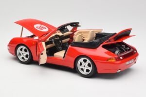 Porsche 911 993 Carrera Cabriolet Red Bburago 1:18 3090 Diecast - image 5 of 8