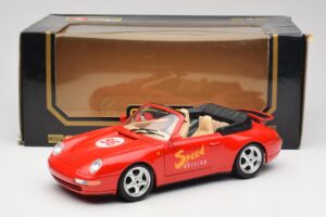 Porsche 911 993 Carrera Cabriolet Red Bburago 1:18 3090 Diecast - image 8 of 8