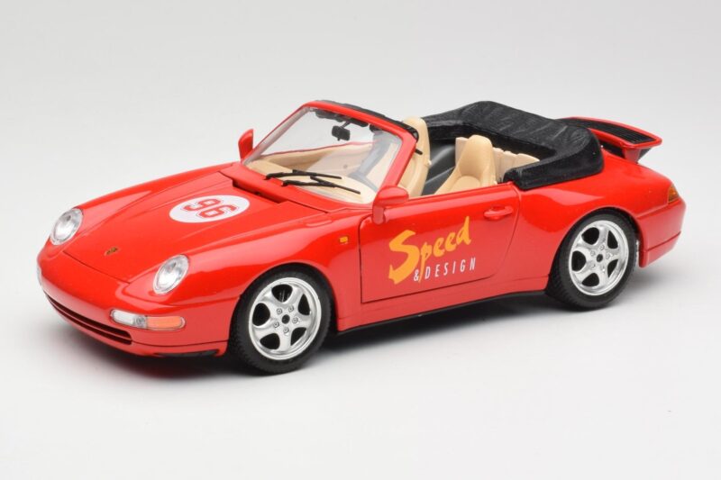 Porsche 911 993 Carrera Cabriolet Red Bburago 1:18 Porsche 911 993 Carrera Cabriolet Red Bburago 1:18 3090 Diecast