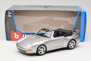 Porsche 911 993 Carrera Cabriolet Silver Bburago 1:18 18-12039 Diecast - image 8 of 8