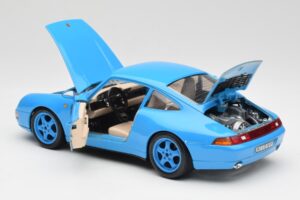 Porsche 911 993 Carrera Blue Bburago 1:18 3060 Diecast - image 5 of 8