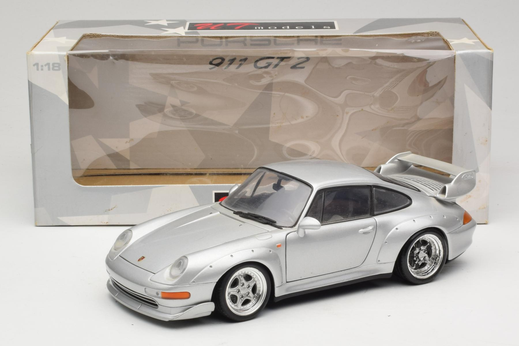 UT Models Porsche 993 GT2 1:18 Silver Diecast Replica