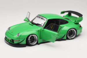 Porsche 911 993 RWB Green Gun Grey Wheels AUTOart 1:18 78151 Composite - image 2 of 8
