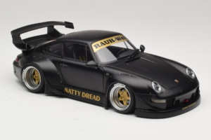 Porsche 911 993 RWB Matt Black With Gold Wheels AUTOart 1:18 78154 Composite - image 6 of 8