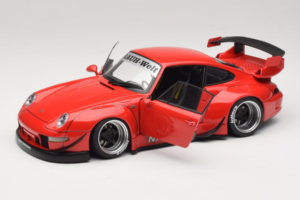 Porsche 911 993 RWB Red Gun Grey Wheels AUTOart 1:18 78153 Composite - image 2 of 8