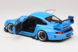 Porsche 911 993 RWB Sky Blue Gun Grey Wheels AUTOart 1:18 78152 Composite - image 5 of 8