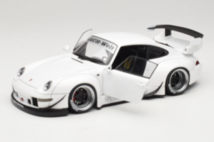 Porsche 911 993 RWB White Gun Grey Wheels AUTOart 1:18 78150 Composite - image 2 of 8
